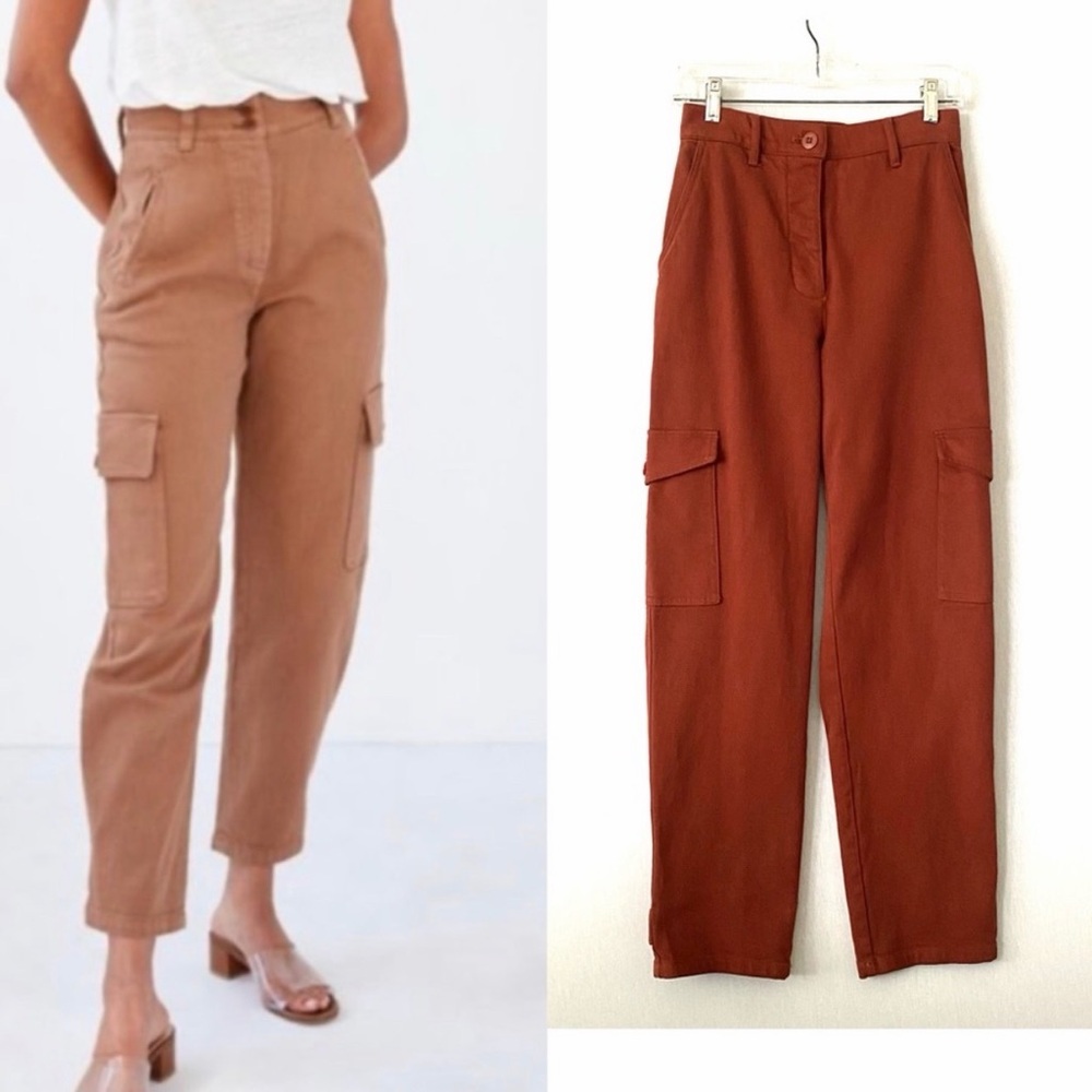 🧡 Aritzia Wilfred Free Modern Cargo Size 6 Utility High Rise Cargo in Terracotta